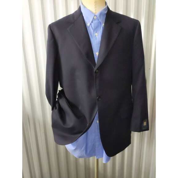 NOS Vintage 43R BROOKS BROTHERS Blue Flannel Wool Blazer Sport Coat Jacket - Picture 2 of 6